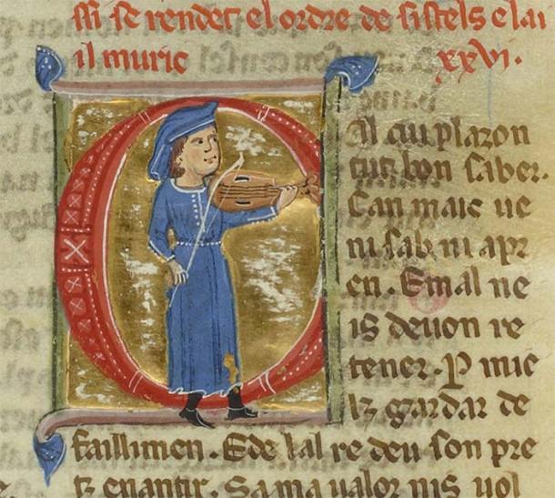 13th century depiction of a troubadour. (Public domain)