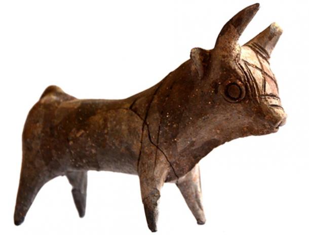 A ceramic bull-god figurine was found in 2014 at the site.
