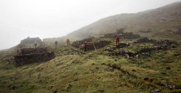 Some of the recently discovered ruins believed to be part of a ceremonial complex or sanctuary.