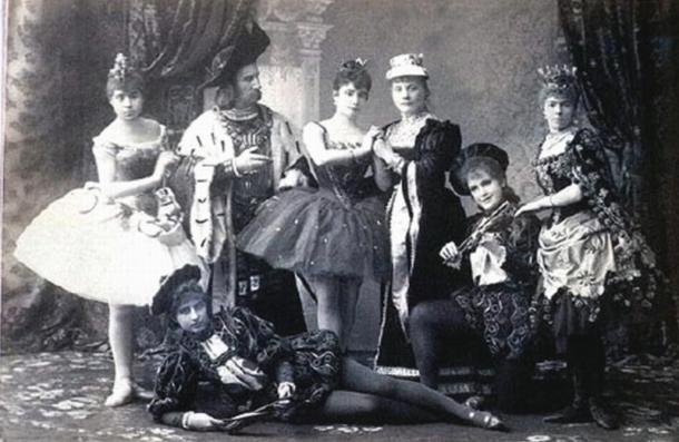 A publicity photo for the premiere of Tchaikovsky's ballet ‘The Sleeping Beauty’ (1890).