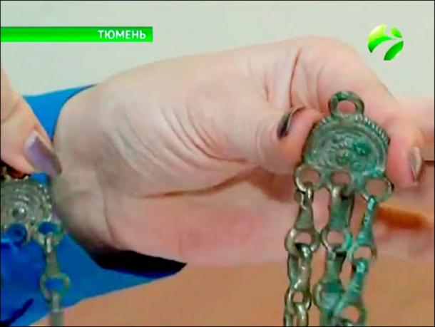 Other discoveries - some dating to the 12th century - were 'several iron knives with handles with enamel decorations produced by Russians' and an intriguing 'lion figurine' of uncertain origin. 