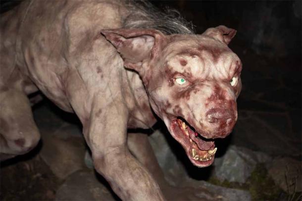 A depiction of a chupacabra cryptid from the Bestiary Museum, St. Petersburg, Russia (Maria / Adobe Stock)