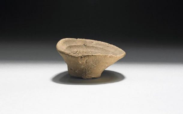 A close-up of the ancient Minoan cup. (Trustees of the British Museum / PA)