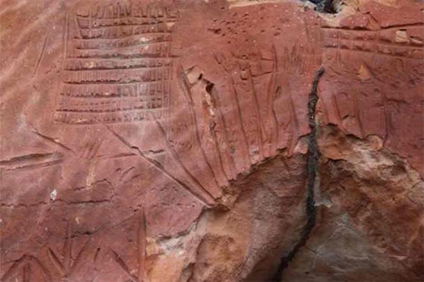 Close up of some of the 2,000-year-old inscriptions at Jalapão, Brazil. (Romolo Macedo/IPHAN)