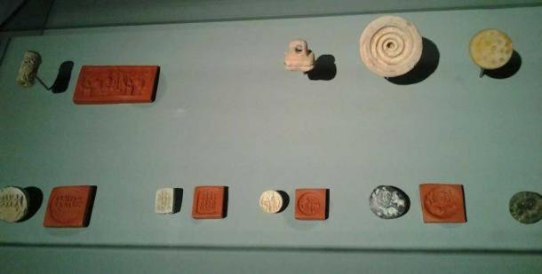 A collection of Dilmun seals, Bahrain National Museum.