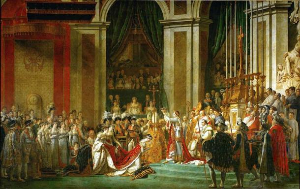 La coronación de Napoleón I y Josefina en la Catedral de Notre-Dame de París en 1804. (Dominio público)