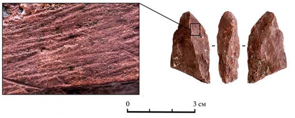 The crayon was used to make reddish brown marks. (SBRAS Institute of Archeology and Ethnography)