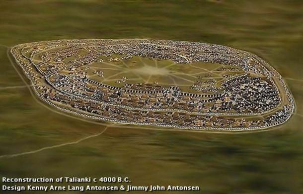 The Cucuteni-Trypillian culture built advanced mega settlements. This is a reconstruction of a Trypillian city known as Talianki, in the Ukraine, dating back to circa 4,000 BC. (Kenny Arne Lang Antonsen / CC BY-SA 4.0)
