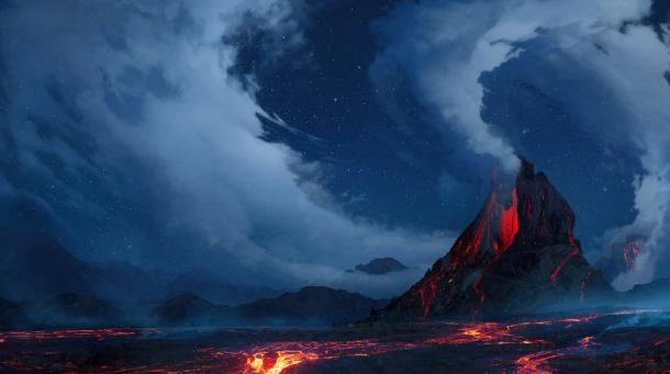 The dangerous mountain of fire plays a key role in Navajo mythology in dealing with the challenges of the fifth world. (Microstocker / Adobe Stock)