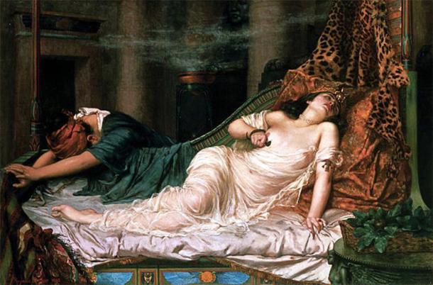 The death of Cleopatra by Reginald Arthur (1871-1934) (Public Domain)
