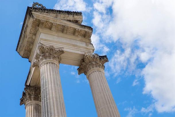 Ruins of the Temple of Valetudo. Glanum, fortified Roman town in Provence. (emily_m_wilson / Adobe Stock)