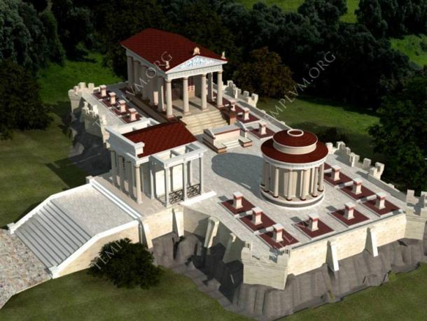 Digital plan for the development of the Iuppiter Perunus temple.