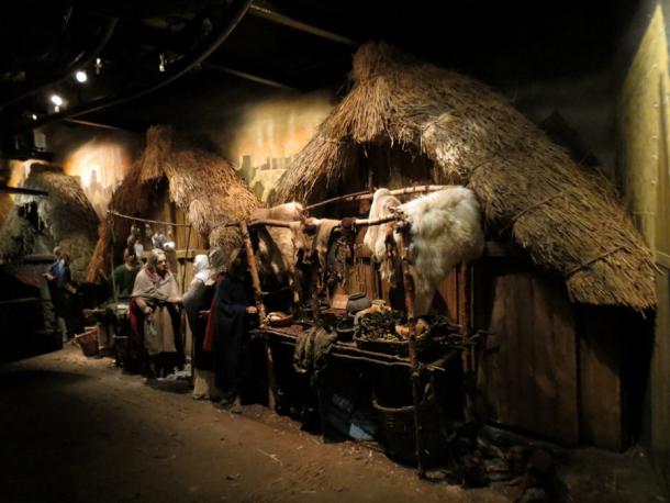 Un diorama de la vida vikinga cotidiana en el Jorvik Viking Center en York. (Tracey Hind / CC BY-SA 2.0)