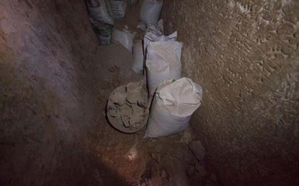 The discovered cuneiform inscription of King Esarhaddon thought to date back to the Assyrian empire in 672 BC.