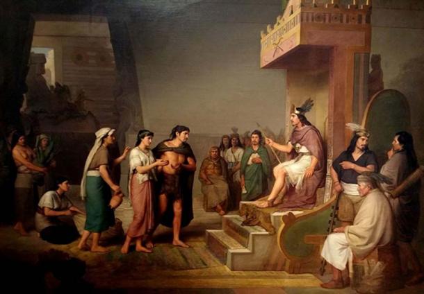 ‘The discovery of pulque’ by nineteenth-century Mexican painter José Obregón