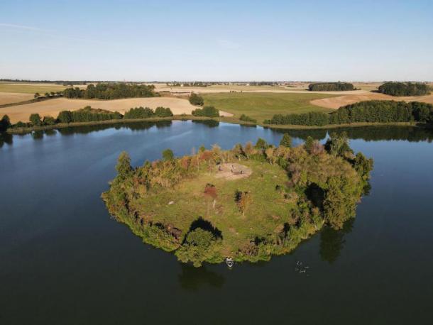 The discovery was made on an island near the village of Ostrowite in northern Poland. (Jerzy Sikora)