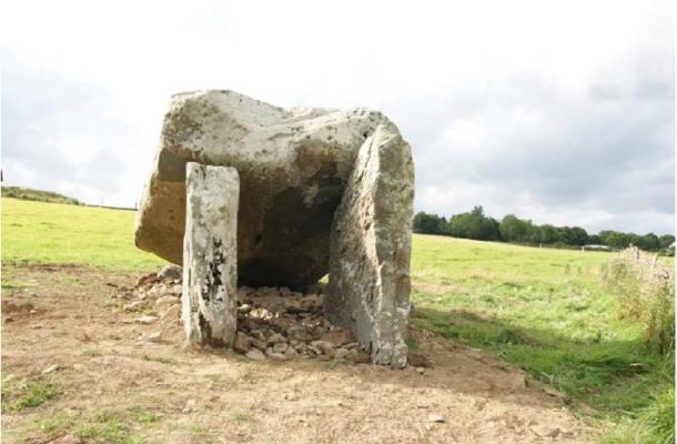 The dolmen after it was conserved and placed back together