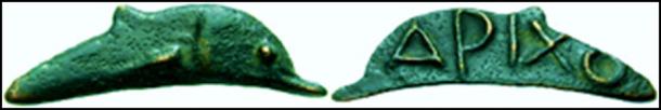 El anverso y el reverso de una de las distintivas monedas de bronce de los Delfines de Olbia. (Grupo de Numismática Clásica, Inc. / CC BY-SA 3.0)
