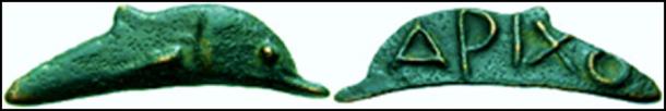The front and back of one of the distinctive Olbia dolphin coins made from bronze. (Classical Numismatic Group, Inc. / CC BY-SA 3.0)