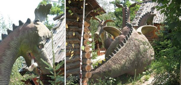 Tourist attractions are now incorporating ‘dragon lore’. A typical 3-headed obese Slavic dragon, Zmey Gorynych. 