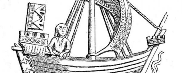 A drawing of part of a small cog ship. (University of Gothenburg / PHYS)