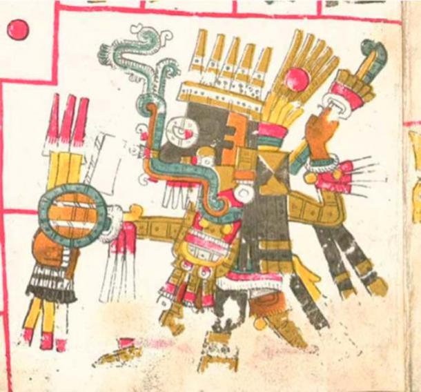 A drawing of Tlaloc, one of the deities described in the Codex Borgia. (Public Domain)