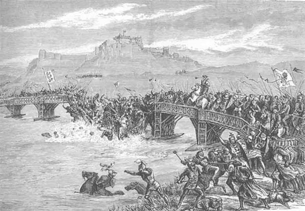 Drawing of the Battle of Stirling Bridge. (Public Domain)