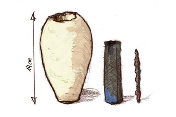Drawing of the Baghdad Battery. (Ironie / CC BY-SA 2.5)
