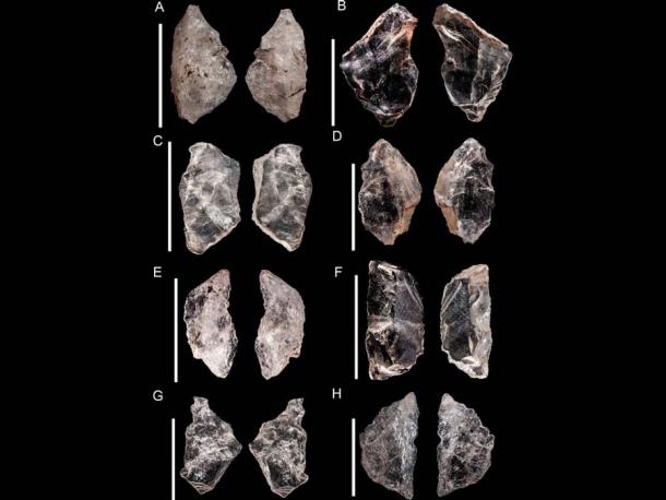 Early humans across southern Africa made a particular type of stone tool, the backed artifact, in the same shape, and this lithic copying across great distances is indicative of an ancient communications network across the region. (© Dr Paloma de la Peña)