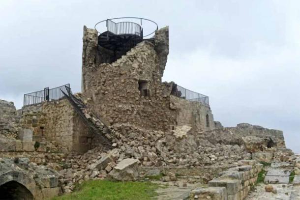 Damaged Ottoman mill building in the Aleppo Citadel. (Syria's Directorate-General of Antiquities and Museums)