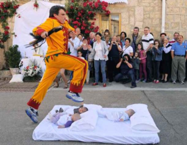 The El Colacho baby jumping festival.