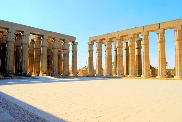 The elegant columns of the ‘Great Sun Court’ at Luxor Temple.