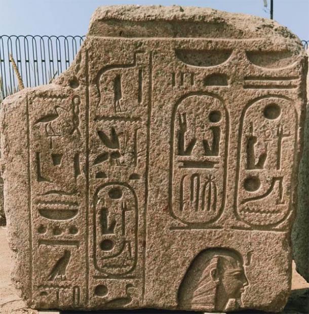 The engraved limestone blocks date from the Coptic era. (Ministry of Tourism and Antiquities)