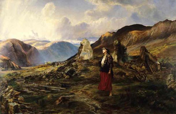 Evicted (1890) Elizabeth Thompson Butler, depiction of Irish social distress during the Land War in the 19th century. (Public Domain)