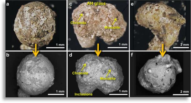 Typical examples of Abu Hureyra (AH) meltglass. (Moore, et al. 2020)