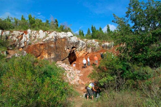 El sitio de excavación de Maludong (Cueva del Ciervo Rojo), donde se desenterró el fósil del Pleistoceno. (Xueping Ji / CC BY-SA)