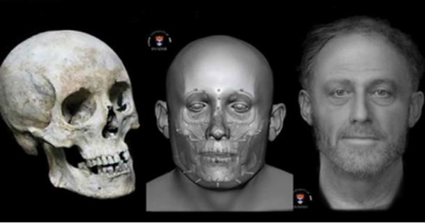 The facial reconstruction of Context 958