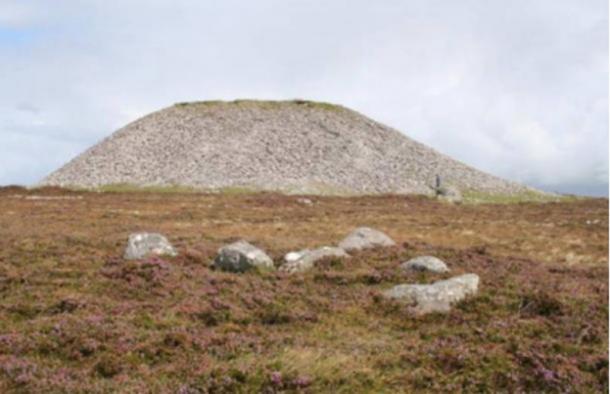 The fairy queen Meadb's cairn at the summit of Knocknarea, Ireland.