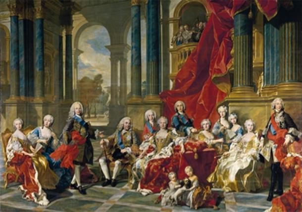 The family of Philip V, the House of Bourbon, the new rulers of the Spanish Empire. (Tm / Public Domain)