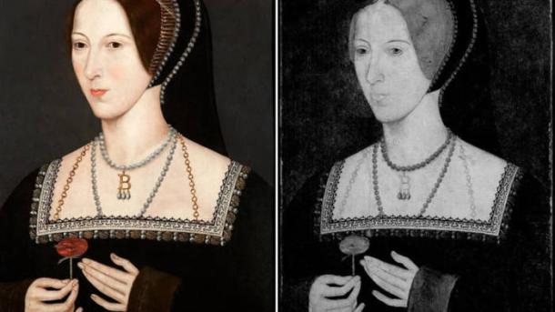 Portrait of Anne Boleyn and it scanned.