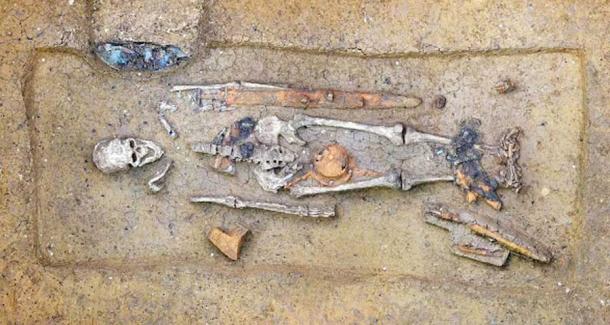 Of the two unusual Bavarian graves, this one was of a 40- to 50-year-old man buried with his horse and a carved ivory comb for beard grooming. Source: Archaeological Office Dr. Woidich GmbH