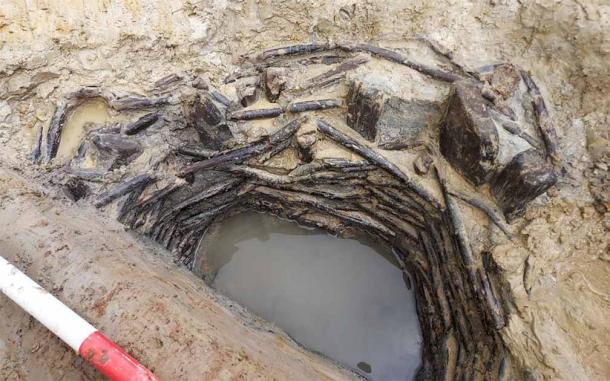 The Bronze Age wooden structure found in Oxfordshire, England. Source: Oxford Archaeology via Oxfordshire County Council