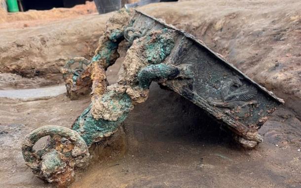 Rare 2,500-Year-Old Bronze Chariot Discovered at Tartessian Site in Spain