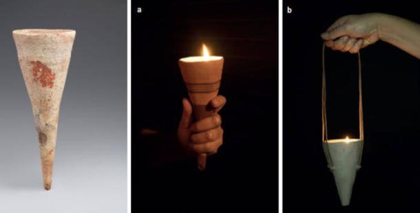 The Chalcolithic &ldquo;cornets&rdquo; are conical ceramic vessels, shown here.