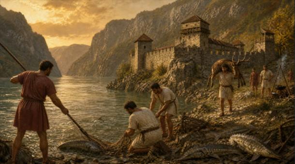 Representation of life at the Roman fort of Diana-Karata&scaron; in eastern Serbia after the 4th century.