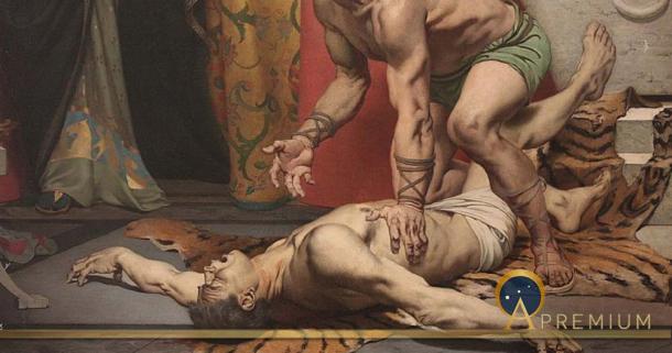 Detail of the Murder of Commodus by Fernand Pelez. (1879). (Public Domain)