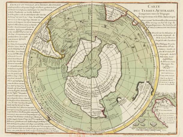 Does the Buache Map show Antarctica without ice?