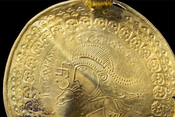 The medallion bearing the earliest known mention of the Norse god Odin. Source: Arnold Mikkelsen/ Denmark National Museum