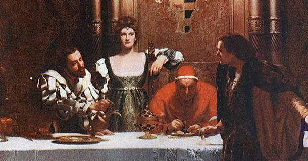 Painting A Glass of Wine with Caesar Borgia, by John Collier. Source: Public Domain