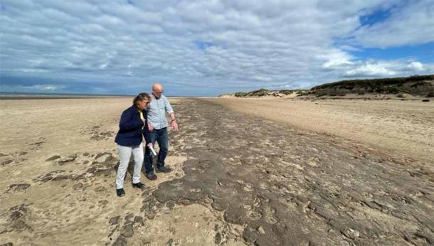 Footprint beds at Formby Point. Source: Jamie Woodward / University of Manchester